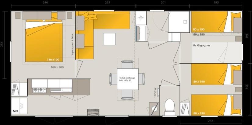 Mobil-Home Camping Club 5* Montalivet Vendays-Montalivet Buitenkant foto